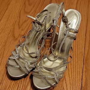 Nina Gold Strappy Heels